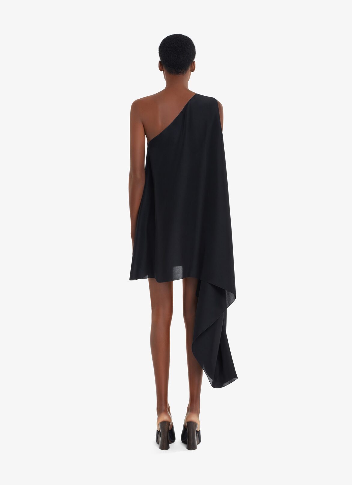 FLARED SILK DRESS ALAÏA BLACK FLARED SILK DRESS